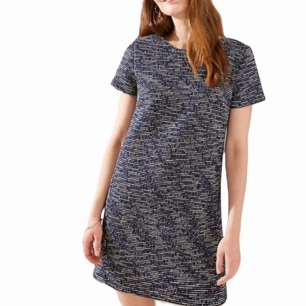 LOFT Multicolored Tweed Shiftdress
